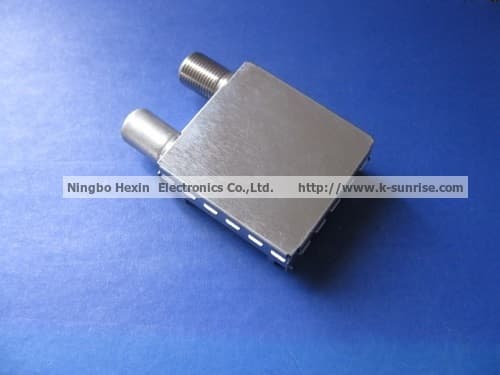 F connector with metal shield for catv FTTH